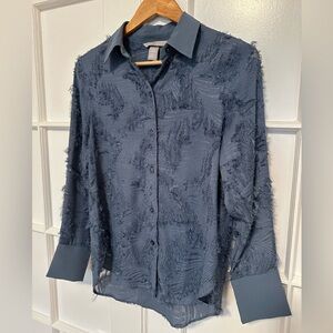 H&M Textured Button Up Blouse